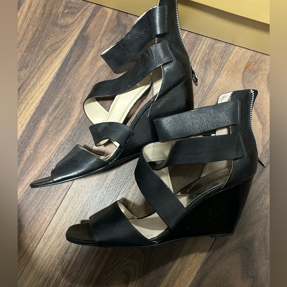 Michael Kors Black Wedge Sandals